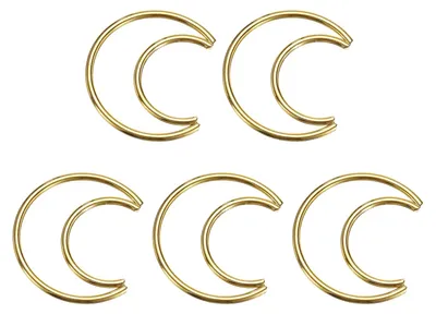 5 Dreamcatcher-Ringe Metall 5 cm gold DIY Basteln