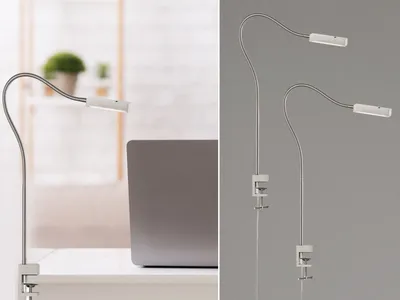 Produktbild von 2er SET LED Schreibtischlampen zum Klemmen, Büro Arbeitsplatzleuchten mit Dimmer