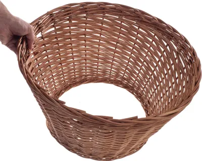 Obrázek produktu pro Ratanový límec na stromek – kryt na stojan na vánoční stromek – 55 cm – proutěný koš – zakrývá stojan – přírodní
