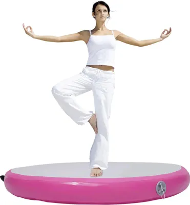 Image de Tapis de gymnastique - Tapis rond gonflable Airtrack - Imperméable - Pour le Tumbling & Yoga - Antidérapant - Entraînement à domicile