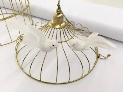 Produktbild von 2 Federvögel Vogel Taube auf Clip Glitter