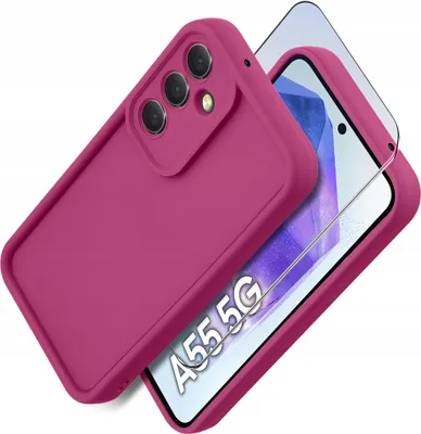 Zdjęcie produktu dla Etui do Samsung A55 5G silikonowe MATOWE + Szkło ochronne na ekran 9H