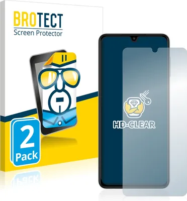 Produktbild von 2x Für Samsung Galaxy A22 4G Schutzfolie BROTECT Displayschutz Display Schutz Folie Klar Transparent
