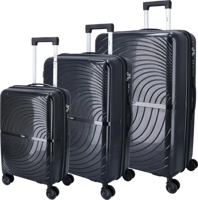 Produktbild von DYX 4 Rollen Trolley 3er Set S/M/L Paris schwarz : schwarz Farbe vom Hersteller: schwarz