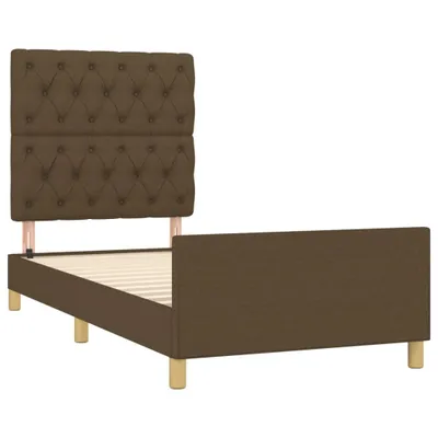 Produktbild von vidaXL Bettgestell ohne Matratze Dunkelbraun 80x200 cm Stoff