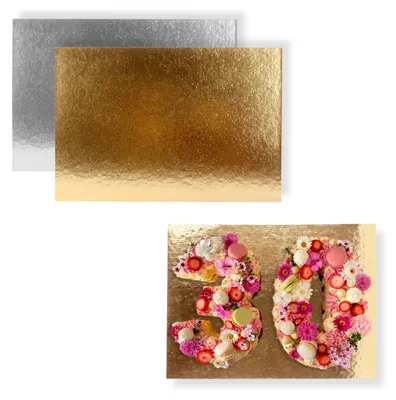 Image de Plaques de gâteau décoratives, rectangulaires, 40 x 30 cm - Lot de 10
