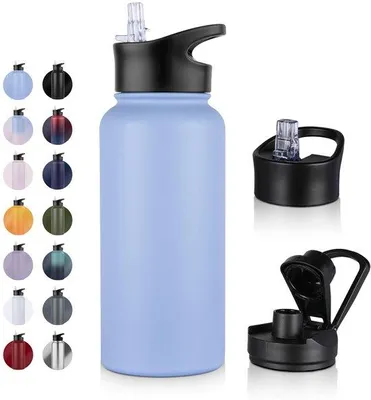 Image de Bouteille isotherme 1 L, sans rayures, étanche, sans BPA, pour le sport et les voyages