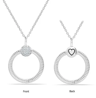 Produktbild von Bibei Damenhalskette mit Anhänger und Zirkonia, 925er Sterlingsilber BICLL018