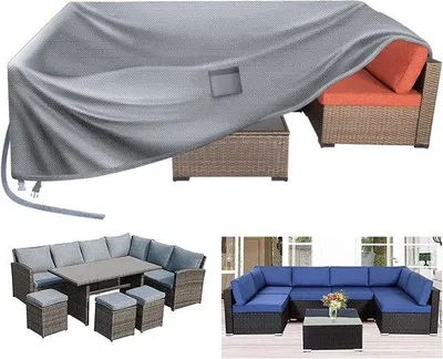 Produktbild von Famanu Gartenmöbelhülle 280 x 205 x 106 cm - wasserdicht, winddicht, grau