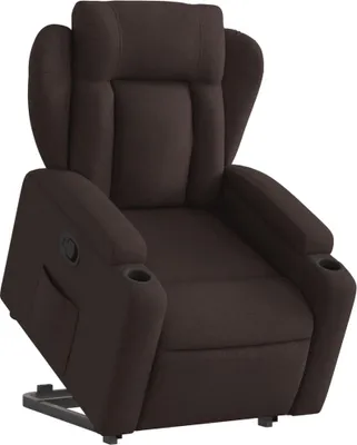 Immagine prodotto di Poltrona relax per alzarsi 94 x 77 x 100 cm in tessuto marrone scuro