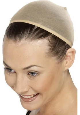 Produktbild von Smiffys Haarnetz, Hautfarben, 100 % Polyester, dehnbar zum Abdecken der Haare unter Perücken