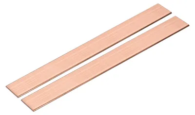 2 Kupfer-Flachstäbe, C110, 1,5x15x230 mm, für DIY-Elektroreparaturen