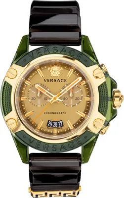 A studio shot of a Versace watch.