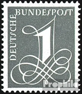 Produktbild von Briefmarken BRD (BR.Deutschland) 1960 Mi 285Y (kompl.Ausg.), liegendes Wasserzeichen 4 postfrisch Ziffernzeichnung