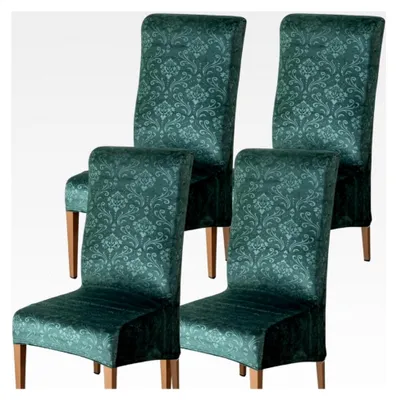 Produktbild von Stuhlhussen 4er Set Große XL – Stuhlbezug Grün – Stretch Stuhlbezüge für Esszimmer, Hotel, Bankett und Zuhause