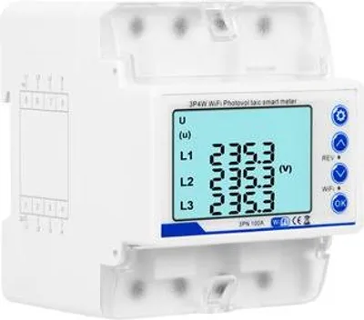 Obrázek produktu pro Inteligentní wattmetr BLOW 72-107 na DIN lištu 3-fázový, obousměrný, 100A WiFi TUYA