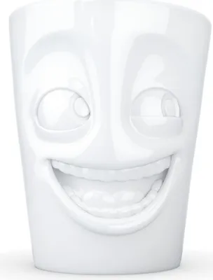 Immagine prodotto di FIFTYEIGHT PRODUCTS T018501 FIFTYEIGHT Henkelbecher 350ml - Witzig weiß