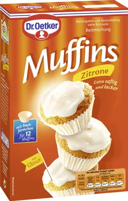 Produktbild von Dr. Oetker Zitronen Muffins Neue Rezeptur extra saftig und locker 415g