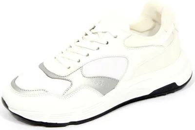 Produktbild von G5394 sneaker uomo HOGAN HYPERLIGHT off weiß/silber Leder/Stoff Schuh Mann