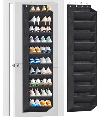Immagine prodotto di Organizzatore per scarpe da appendere, con 10 livelli e 20 tasche, colore nero