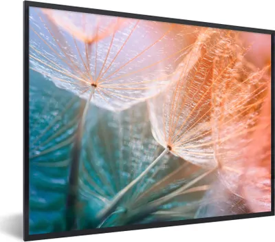 Produktbild von MuchoWow® Gerahmtes Poster Blume - Löwenzahn - Pflanze 40x30 cm - Poster mit Schwarzem Bilderrahmen Wandposter Rahmen Foto Bilder - Kunstposter - Wanddekorationen