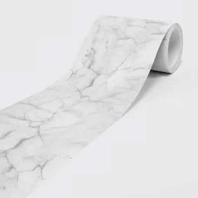 Obrázek produktu pro Samolepicí bordura – tapetová bordura – dekorativní – White marble – rozměry 5,00 m x 0,15 m na roli