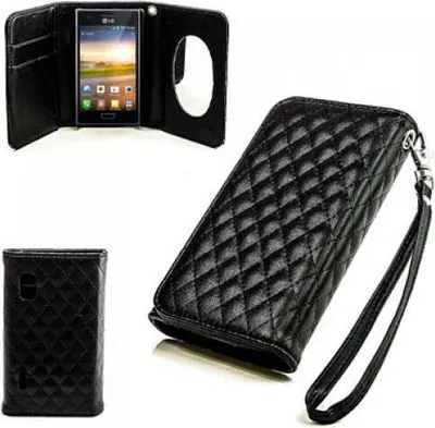 Produktbild von LG Optimus L5 (E610) Booksytle Handtasche Mirror Schwarz