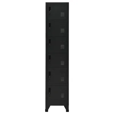 Produktbild von vidaXL Schließfachschrank Schwarz 38x40x180 cm Stahl