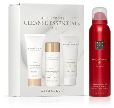 Produktbild von Rituals Namaste Cleanse und Ayurveda Duschschaum Pflege Set