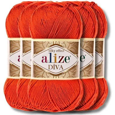 Produktbild von Alize 5x 100g Diva Wolle, Uni, Häkeln, Stricken (37)