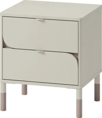 Produktbild von Nachttisch HARMONY HR-07 Nachtkästchen Nachtschrank 2 Schubladen Kaschmir/Trüffel
