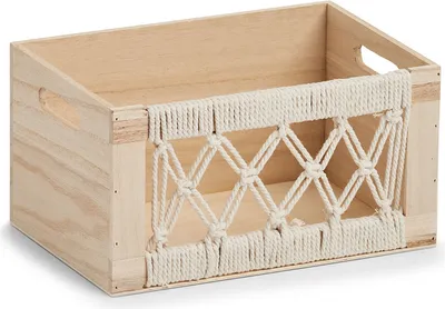 Produktbild von Holzkiste durchbrochen BOHO, 30 x 20 x 16 cm