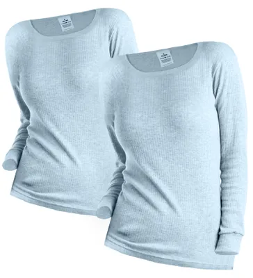 Produktbild von OCERA 2X Thermo Unterhemd für Damen aus Baumwolle -  hellblau  - S