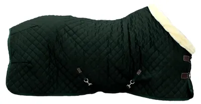 Produktbild von Showdecke 600D 155 cm vegane Wolle dunkelgrün