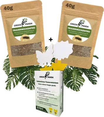 Produktbild von GreenPanda  Trauermückenfrei - Effektiv Larven in Erde & Trauermücken bekämpfen - 2in1 Mittel gegen Trauermücken - Umweltfreundlich