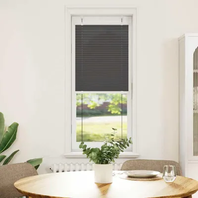Zdjęcie produktu dla vidaXL Roleta plisowana czarna 45x100 cm szerokość tkaniny 44,4 cm poliester