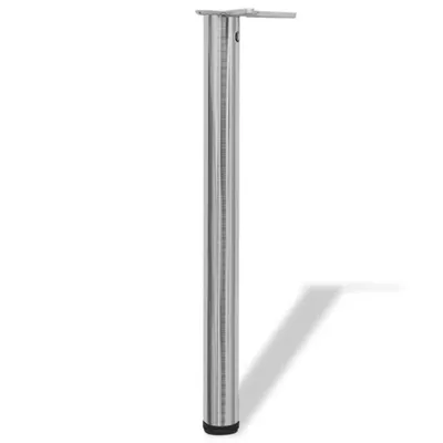Immagine prodotto di Set Gambe Tavolo 4 pz in Nickel Spazzolato Regolabili 710 mm