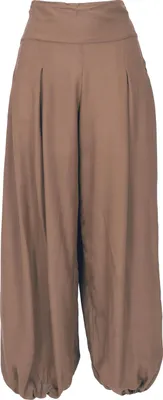 Produktbild von Boho Pluderhose, Muckhose, Haremshose - Khaki, Damen, Braun, Viskose, Größe: S/M