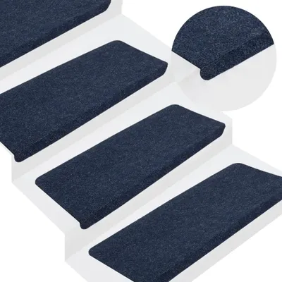 Produktbild von The Living Store Stufenmatten Selbstklebend 15 Stk. 65x24,5x3,5 cm Blau