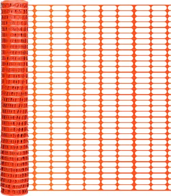 Produktbild von 1x50m bariérový plot, stavebný plot bezpečnostná sieť, oranžová, oká 100x26mm, záhradný plot výstražný plot