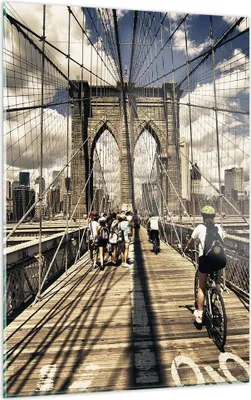 Produktbild von Bilder auf glas - Einteilig - Amerika brooklyn brücke bau - 50x70cm - Glasbilder - Wandbilder - Bilder - Wanddekoration aus Glas - Glas Bilder - Wandbild auf Glas - GPA50x70-2497