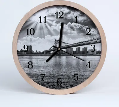 Produktbild von Holzuhr 20fi cm wanduhr - Bridge-Architektur