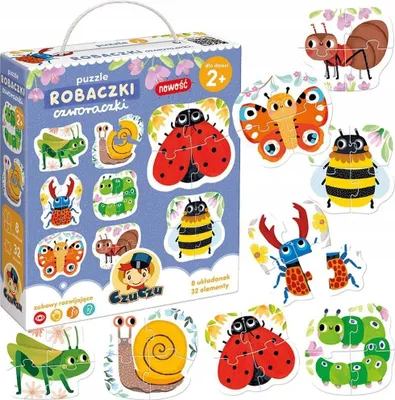 Produktbild von CzuCzu Robaczki czworaczki Puzzle für Kinder – Erstes Lernspielzeug