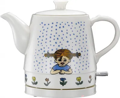 Produktbild von Pippi 20130001 - Pippi Langstrumpf Keramik-Wasserkocher - 0,8 Liter - Pippi Design