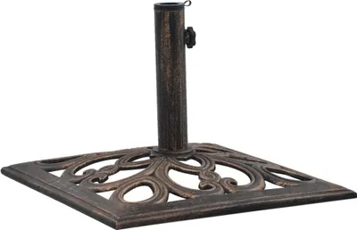 Image de The Living Store Support pour parasol Bronze 12 kg 49 cm Fonte