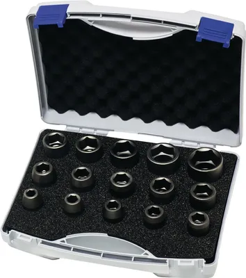Produktbild von Kraft- Steckschlüssel-Satz 1/2" 15-teilig ASW