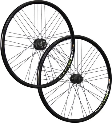 Produktbild von 28 Zoll Laufradsatz Airtec1 Hohlkammerfelge Shimano DH-3D32 - Cues QB400 Disc schwarz