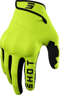 Image de Gants de motocross Shot Trainer CE 2.0, jaune fluo, 12