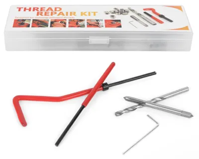 Image de Kit de 25 inserts de réparation de filetage M4 avec boîte en plastique transparent pour machines d'usinage