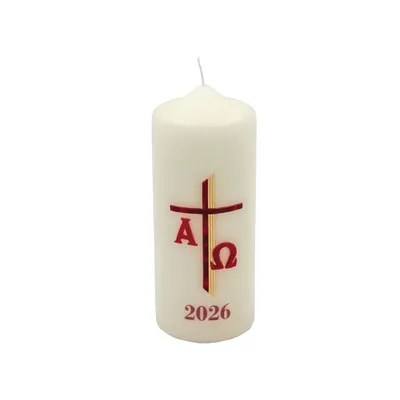 Produktbild von Tisch-Osterkerze 150 x 60 mm mit Jahreszahl 2026